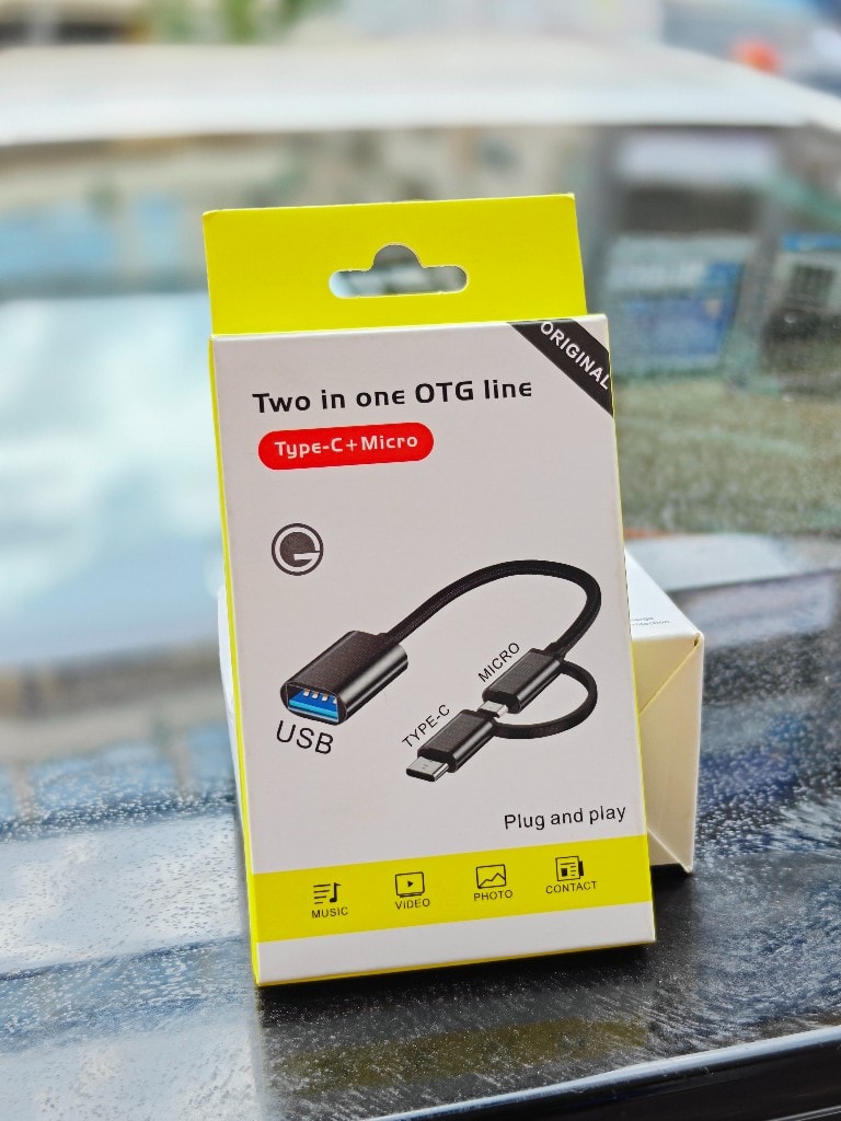 Two in one OTG line Type-C + Micro