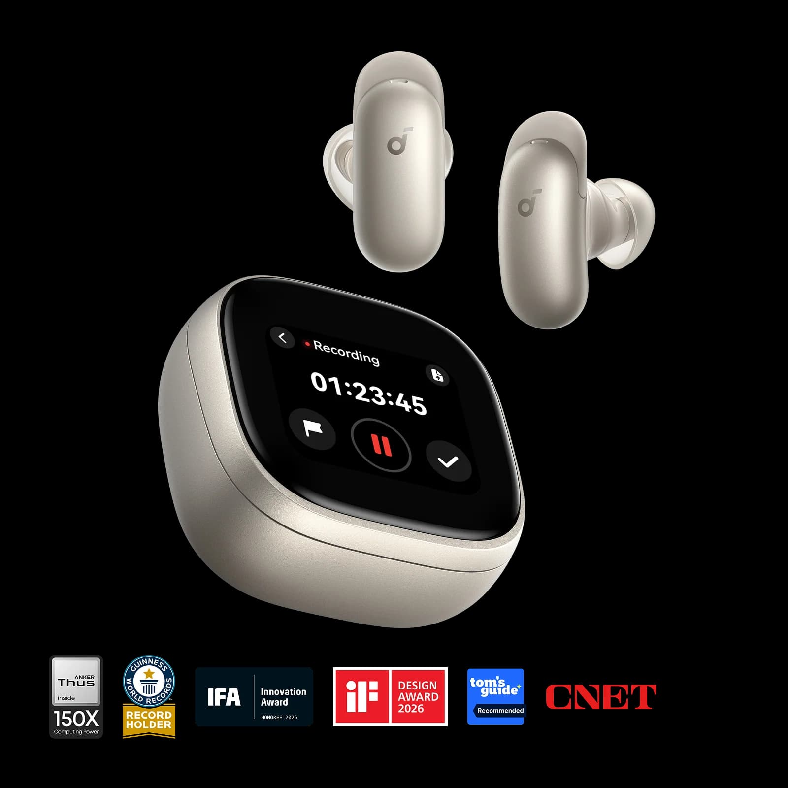 Soundcore Liberty 5 Pro Max | Earbuds with AI Note-Taker Smart Case — view 2