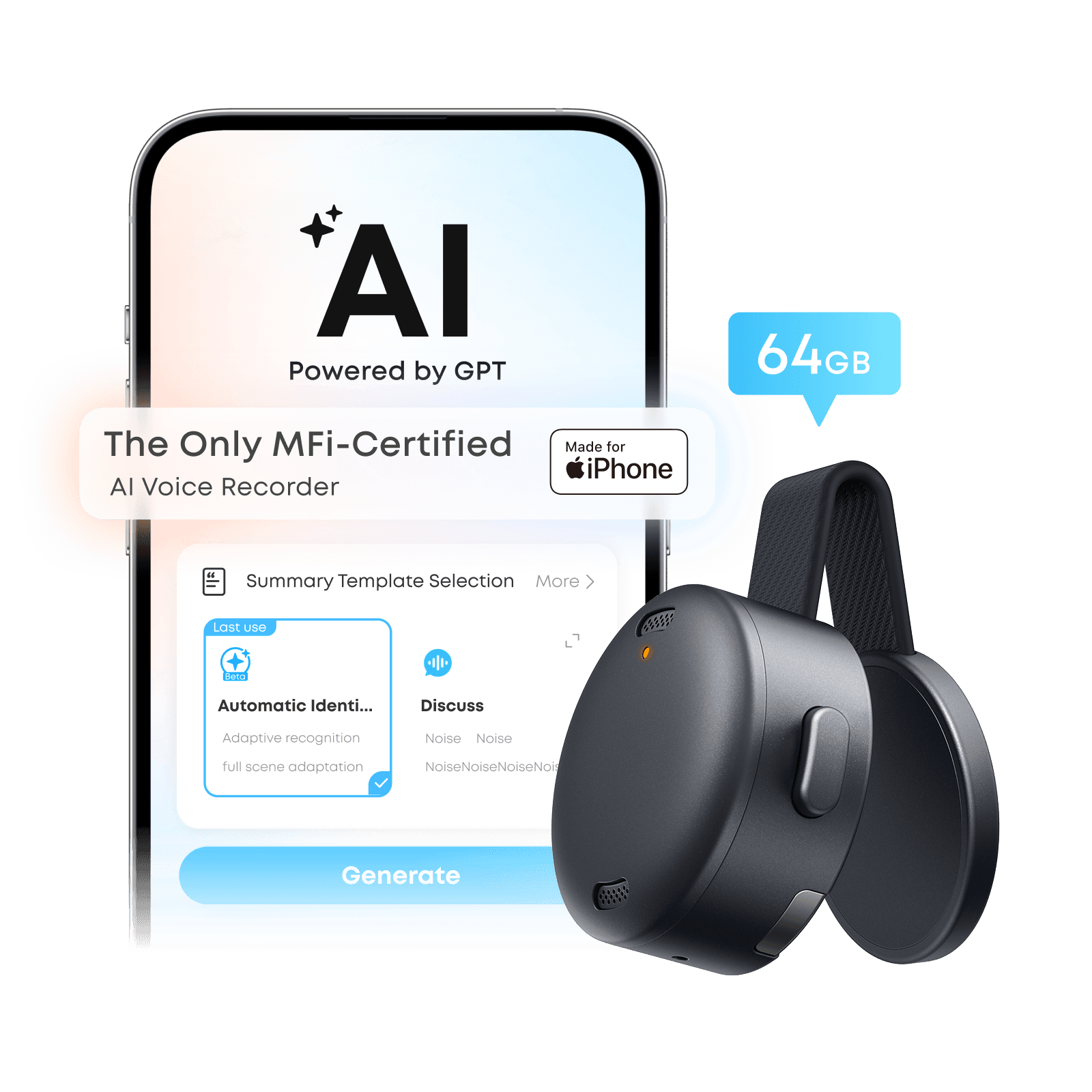 Anker Soundcore Work AI Voice Recorder — view 1