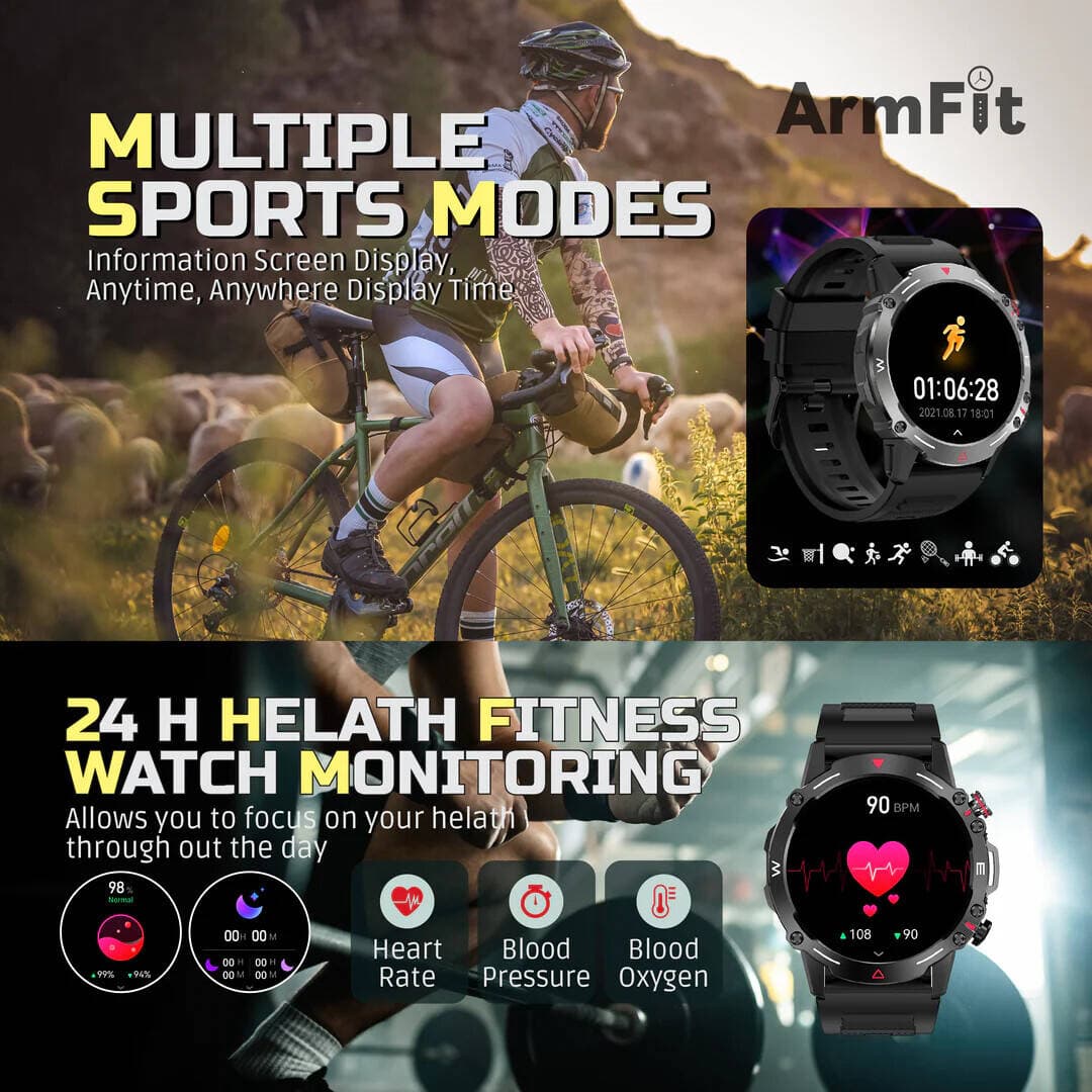 ArmFit Hulk Smartwatch For Men, AMOLED Always On Display Bluetooth Calling Waterproof Fitness Watches — view 3
