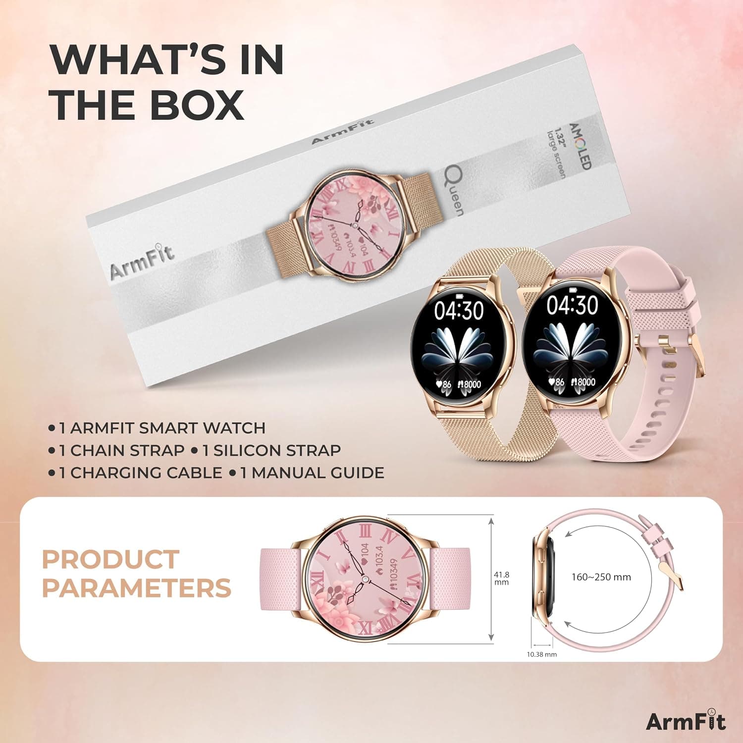 ArmFit QUEEN Smart watch with AMOLED Always On Display smart watch for women — view 6