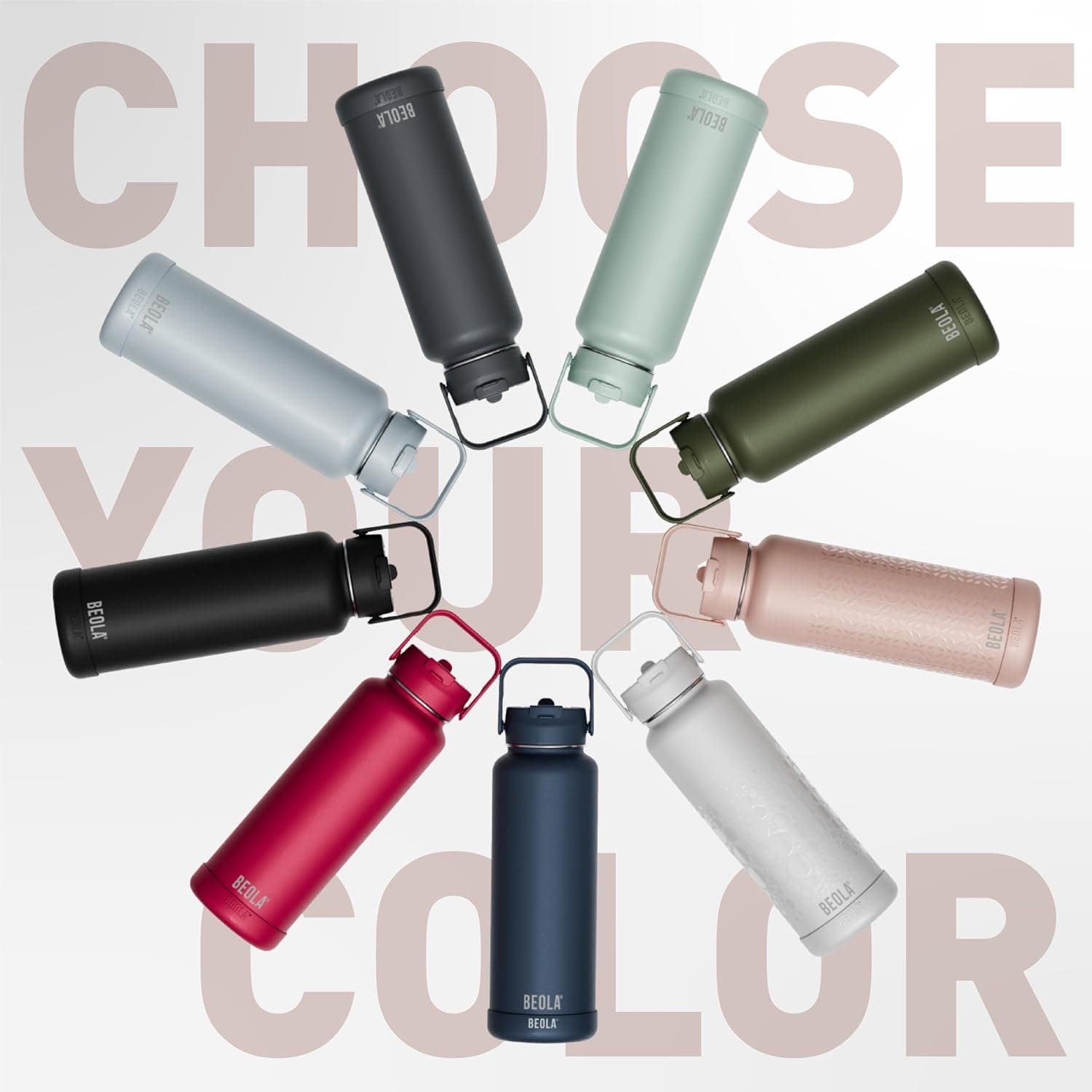 BEOLA 750ml Water Bottle 18/8 Stainless Steel — view 3