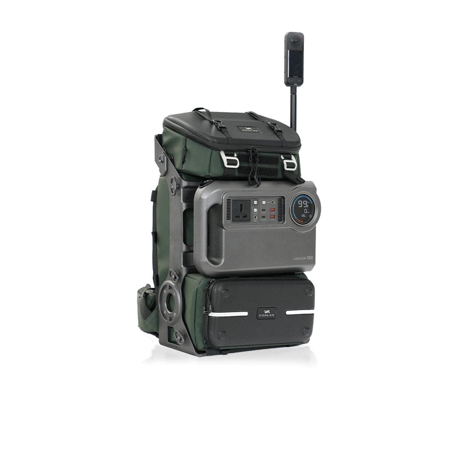 Lancer 300 Modular Waterproof Outdoor Camera Backpack with Portable 300Wh Power, Exoskeleton Design, Magic Arm for Lighting & Recording, Professional DSLR/SLR Camera Bag for Photography — view 4