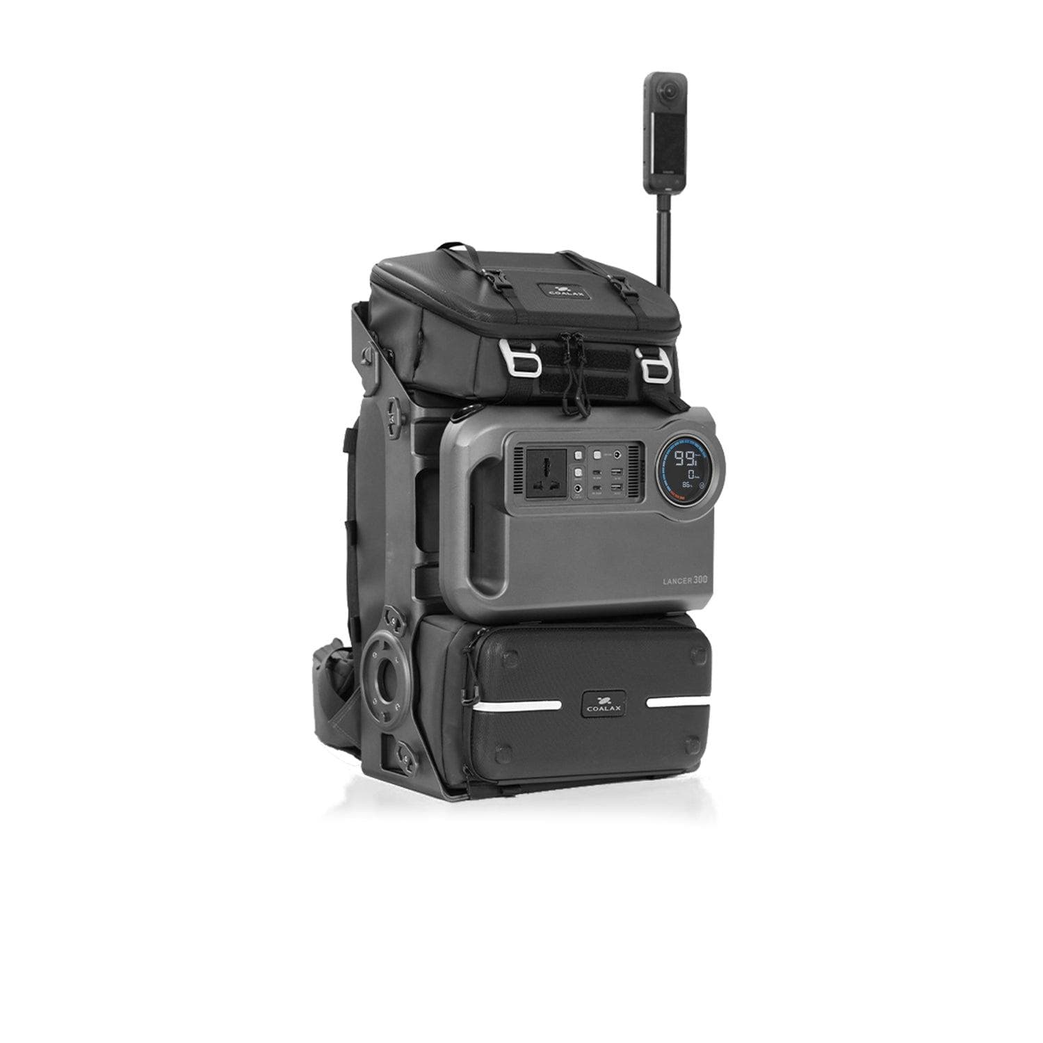Lancer 300 Modular Waterproof Outdoor Camera Backpack with Portable 300Wh Power, Exoskeleton Design, Magic Arm for Lighting & Recording, Professional DSLR/SLR Camera Bag for Photography — view 2