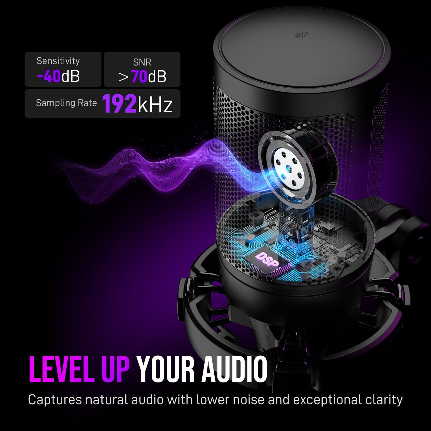 FIFINE AmpliGame A6T Gaming PC USB Microphone Kit for Streaming, Podcasting — view 2