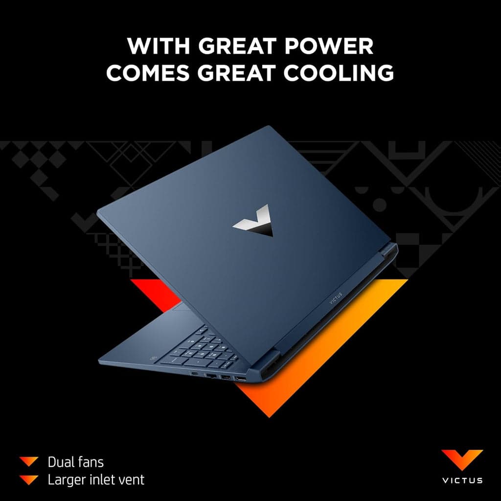 HP Victus Gaming Laptop | 2024 Model | 15.6" FHD | 7th Gen AMD Ryzen™ 5 | 8GB RAM | 512GB SSD | 4GB NVIDIA® GeForce RTX™ 2050 | Windows 11 | Performance blue | 15-FB1005NE — view 3