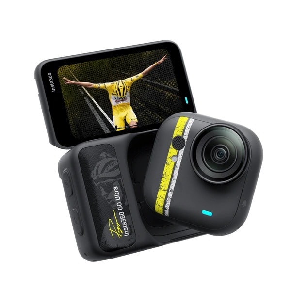 Insta360 GO Ultra Tadej Pogačar Edition — Tiny 4K Hands-Free Action Camera, Tour Yellow