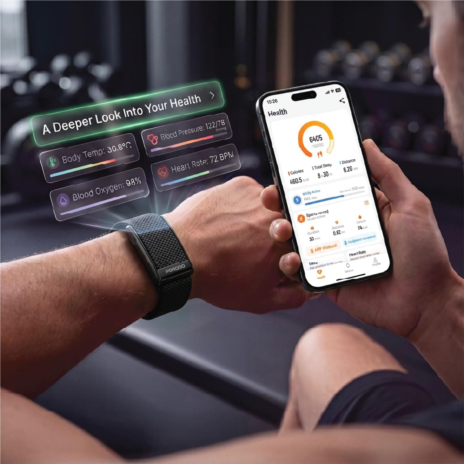 Porodo TrackFit NEO Smart Health Tracking Band — view 3