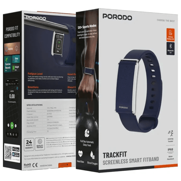 Porodo TRACKFIT Screenless Smart Fitband — view 3