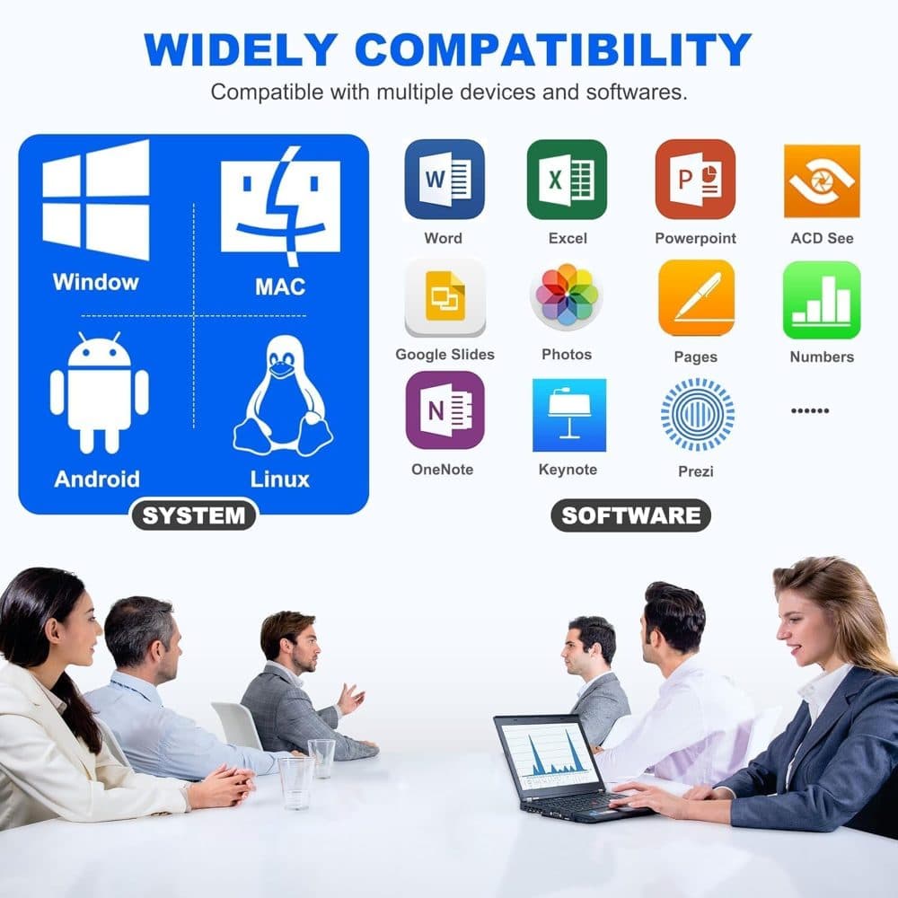 Wireless Presentation Clicker with Telescopic Pointer Stick — view 6