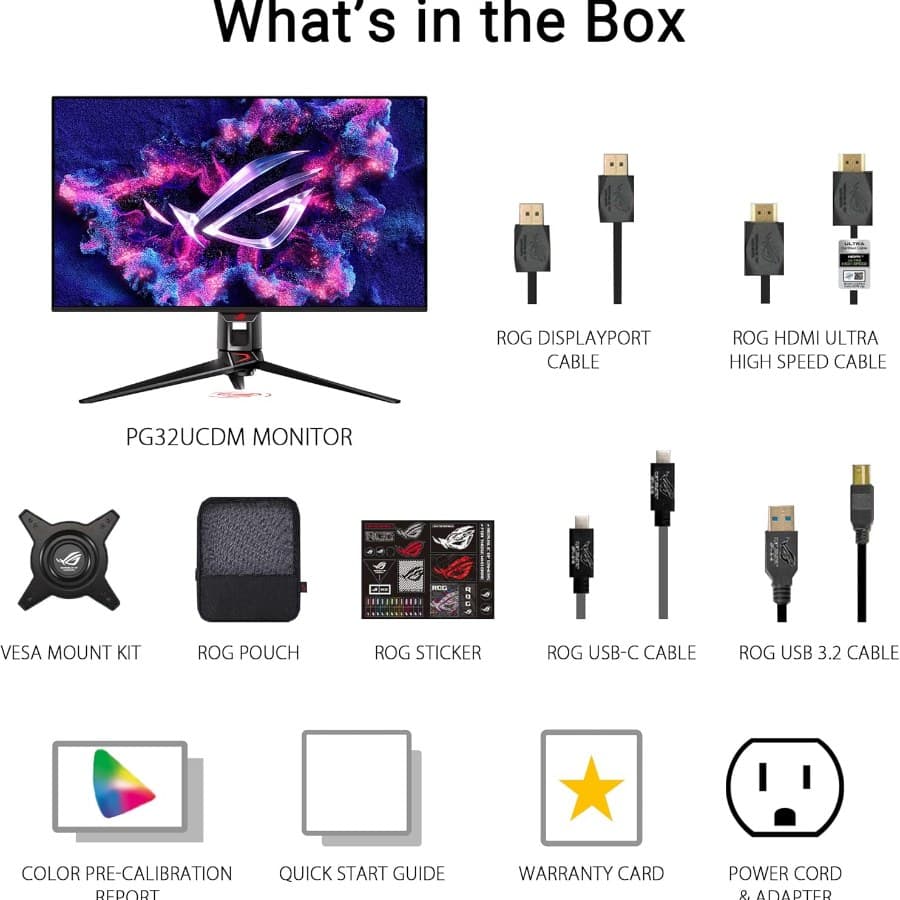 ASUS ROG Swift PG32UCDM3 Gen3 Monitor — view 4