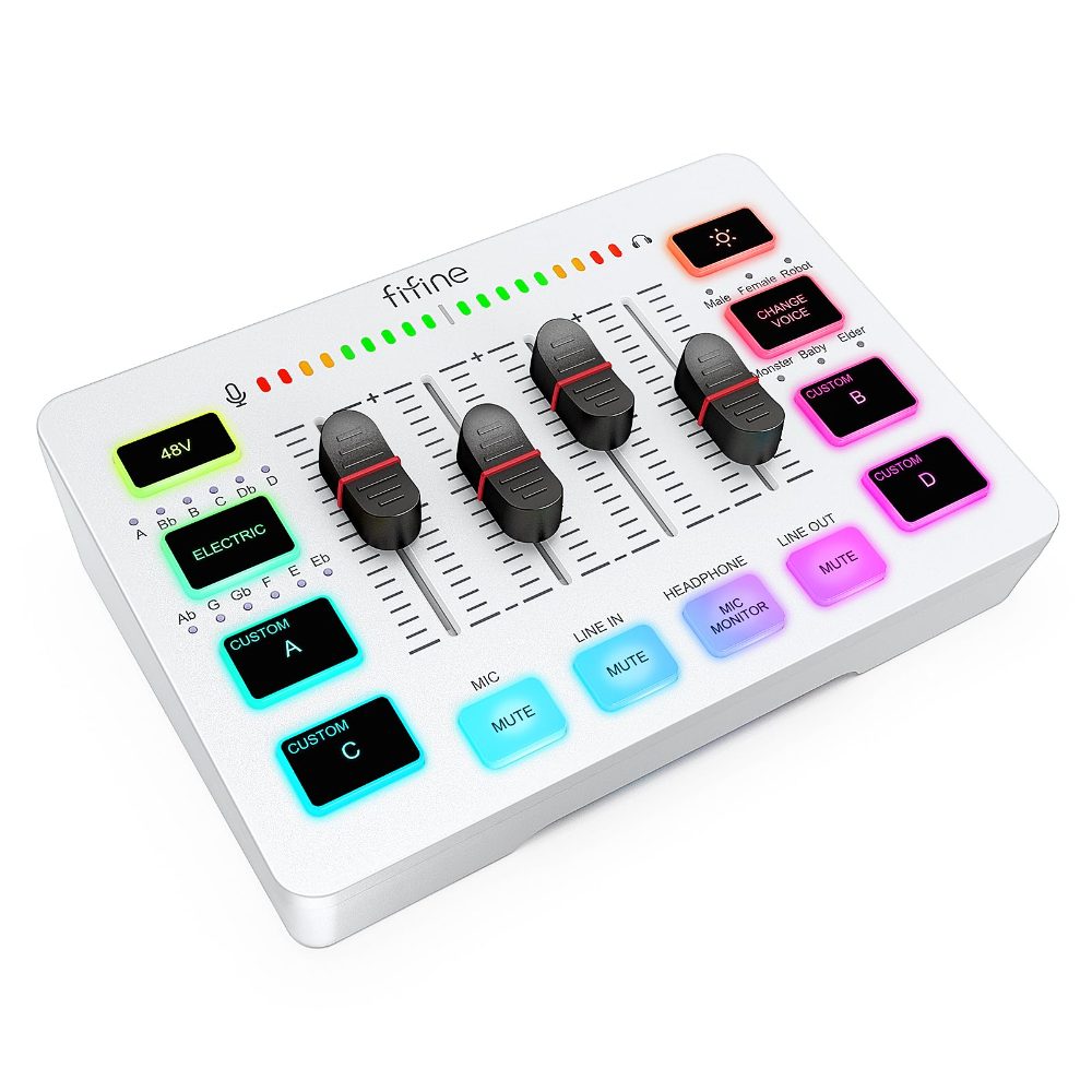 FIFINE AmpliGame SC3W Streaming Audio Mixer