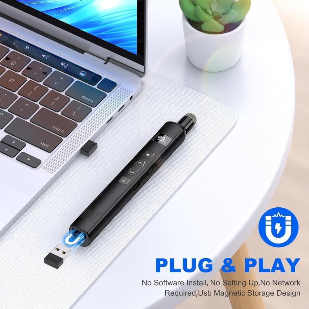 Wireless Presentation Clicker with Telescopic Pointer Stick — view 7