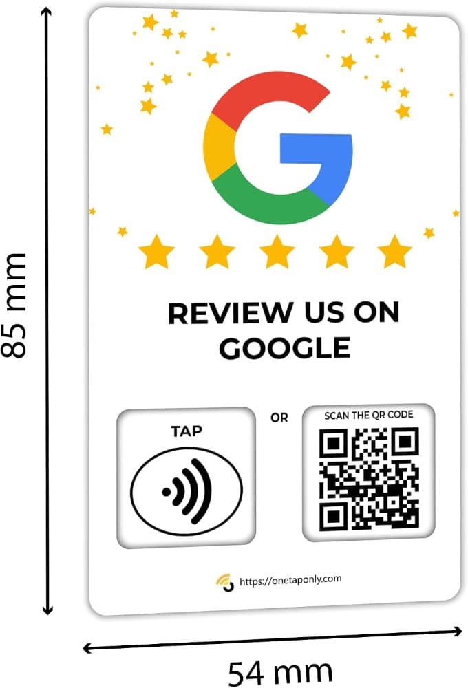 Cards Contactless review card | NFC Card | Unlimited Use (5-Pack Social Cards) — view 3