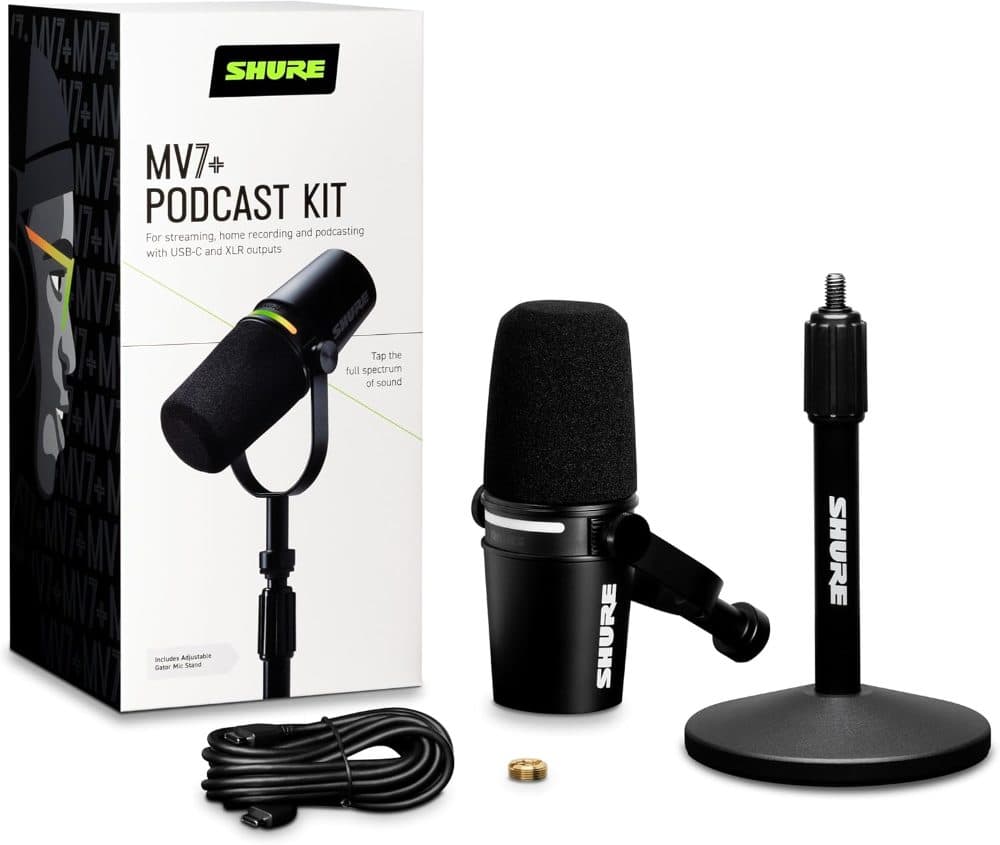 Shure MV7+ Podcast Microphone Bundle — view 1