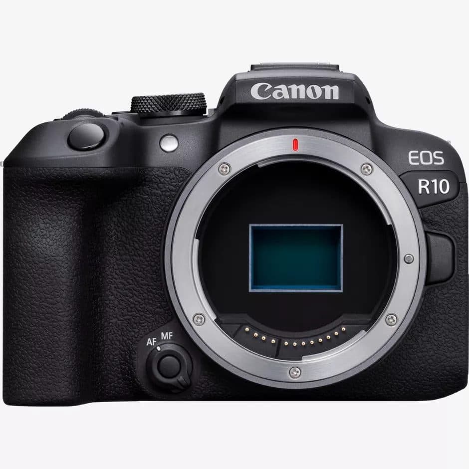 Canon EOS R10 Mirrorless Camera + RF-S 55-210mm Lens + RF-S 18-45mm Lens + SD Card + Spare Battery — view 2