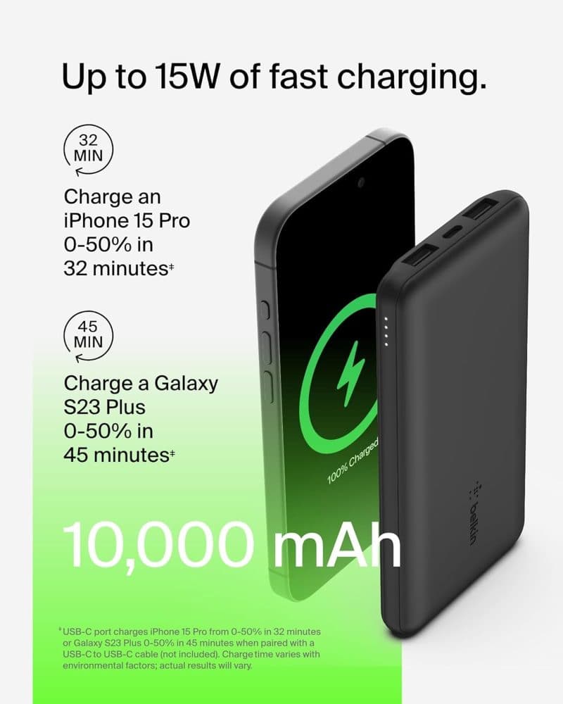 Belkin 10000mAh portable power bank — view 6