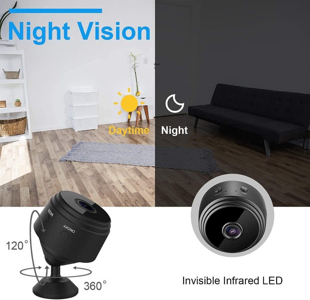 Mini WiFi Hidden Cameras,Wireless Spy Cameras with Video Live Feed — view 4