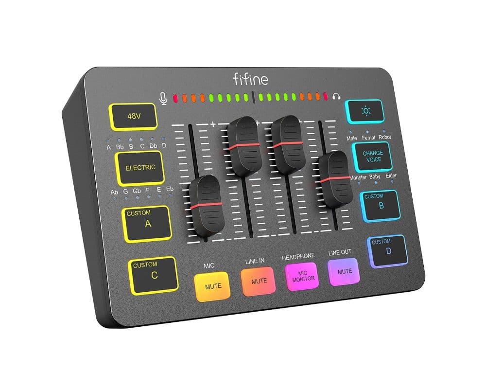 FIFINE AmpliGame SC3W Streaming Audio Mixer — view 2