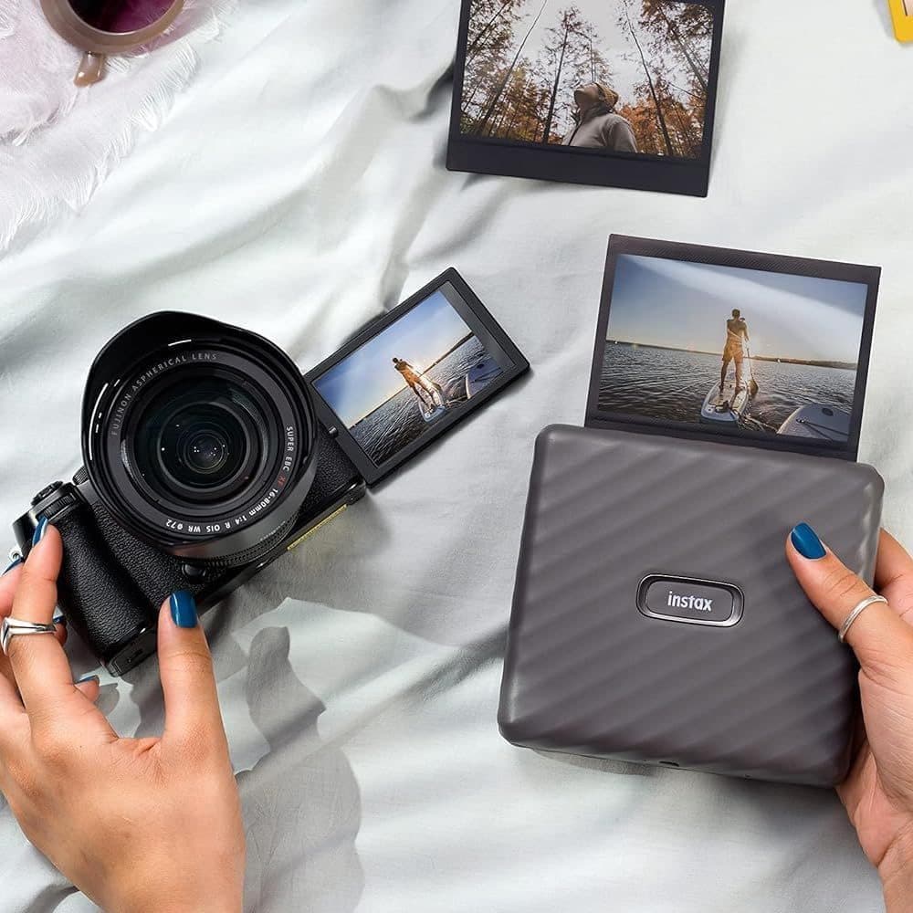 Fujifilm Instax Link Wide Smartphone Printer (Mocha Gray) — view 4