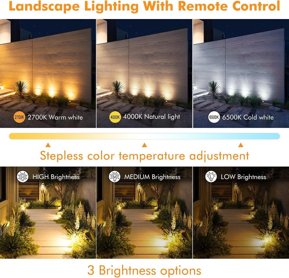 Meikee 3-in-1 Solar Outdoor Garden Spotlight with Remote Control — view 2
