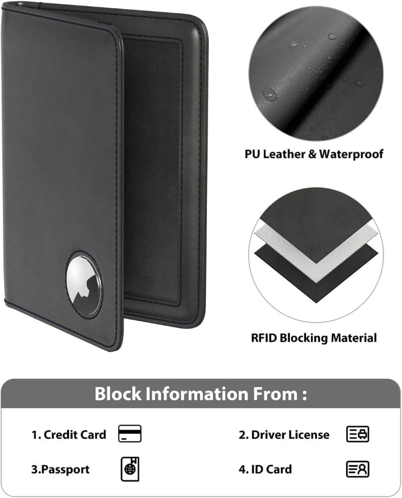 Slim Passport Holder Family with Airtag Slot — view 5