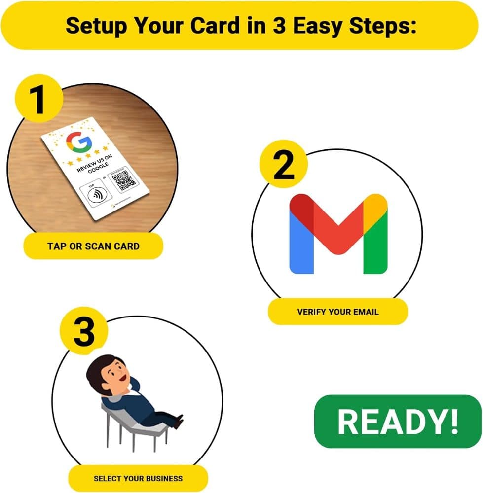 Cards Contactless review card | NFC Card | Unlimited Use (5-Pack Social Cards) — view 4