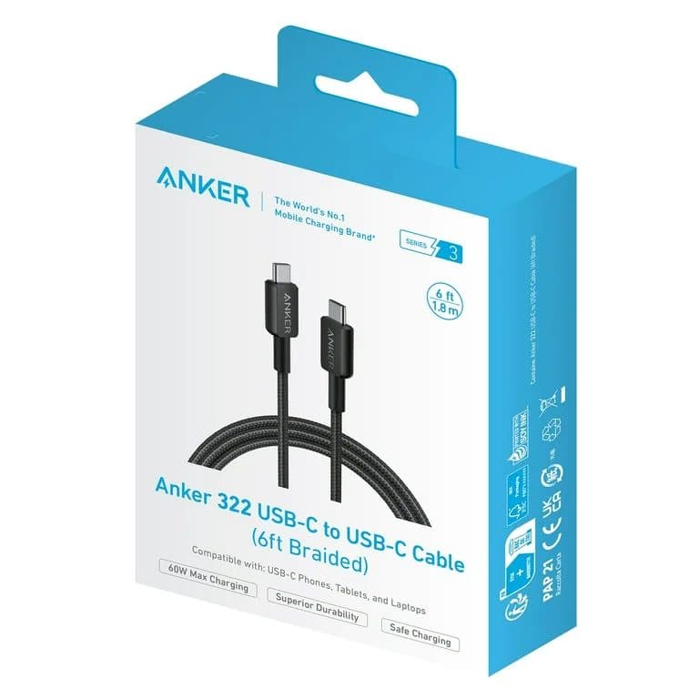 USB-C to USB-C Braided Cable 1m — view 1