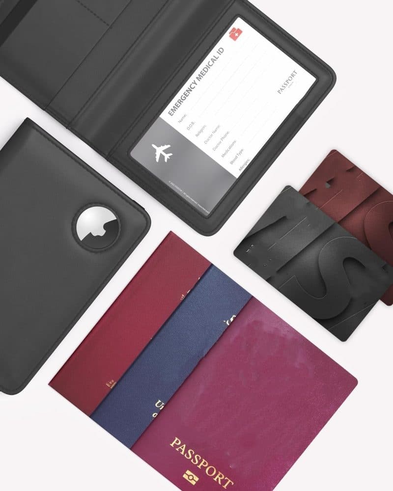 Slim Passport Holder Family with Airtag Slot — view 7