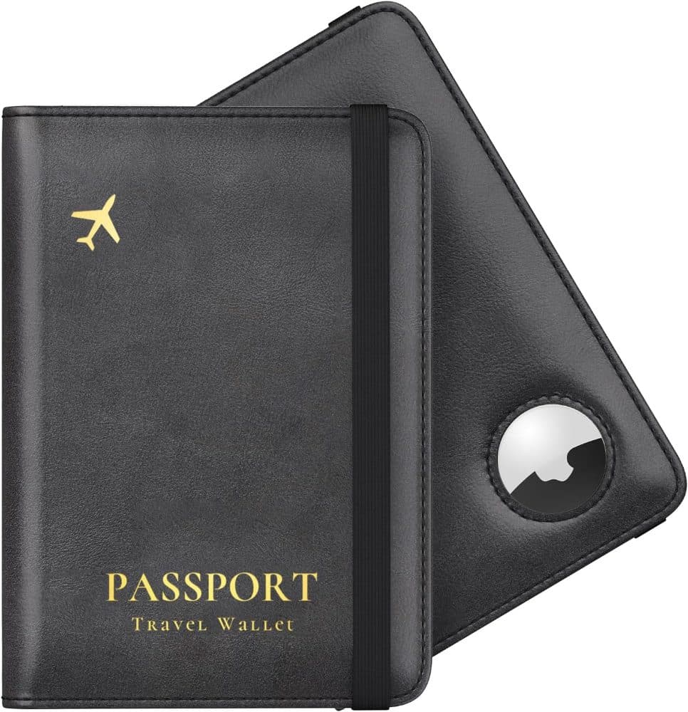 Slim Passport Holder Family with Airtag Slot — view 1