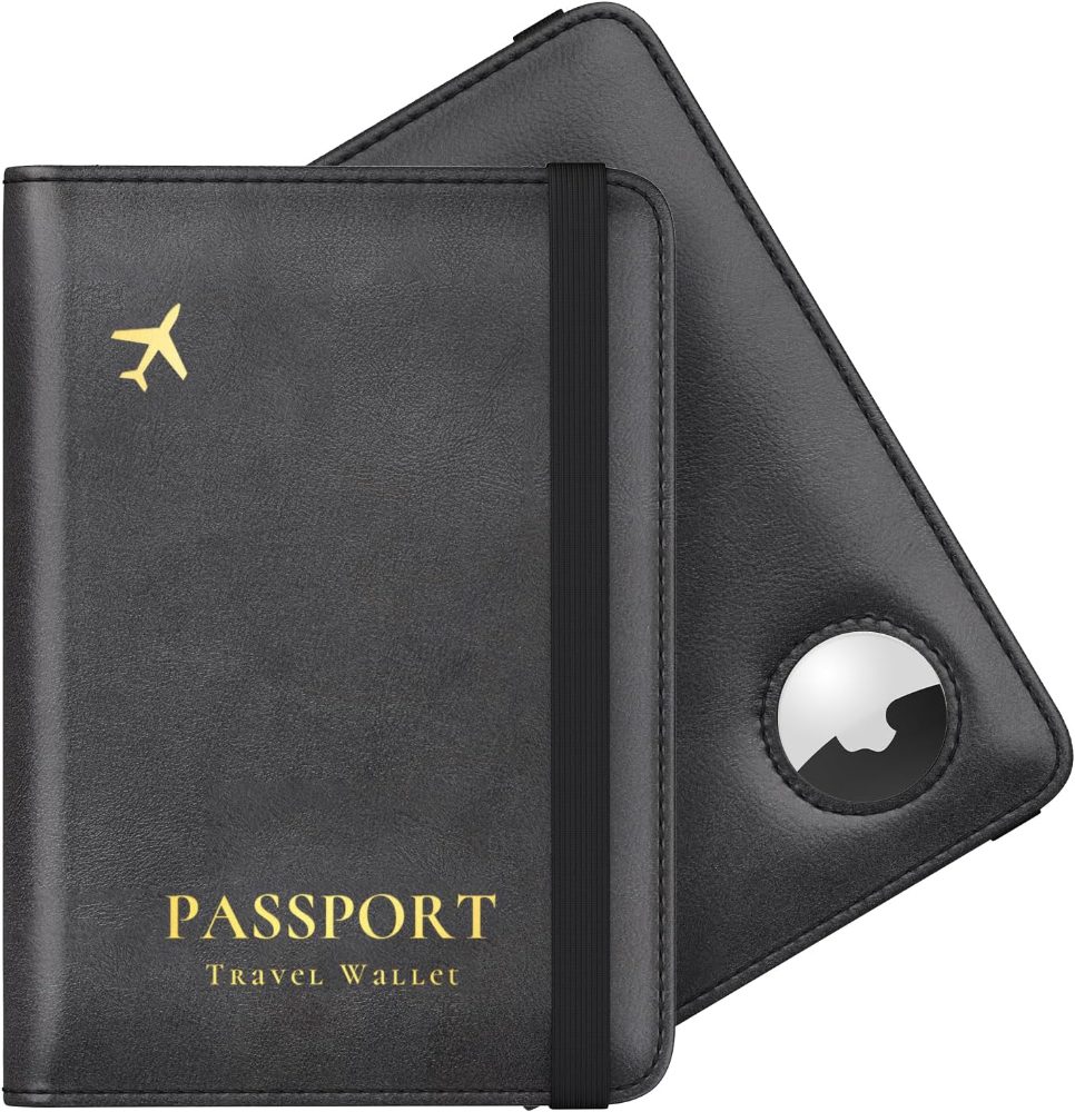 Slim Passport Holder Family with Airtag Slot