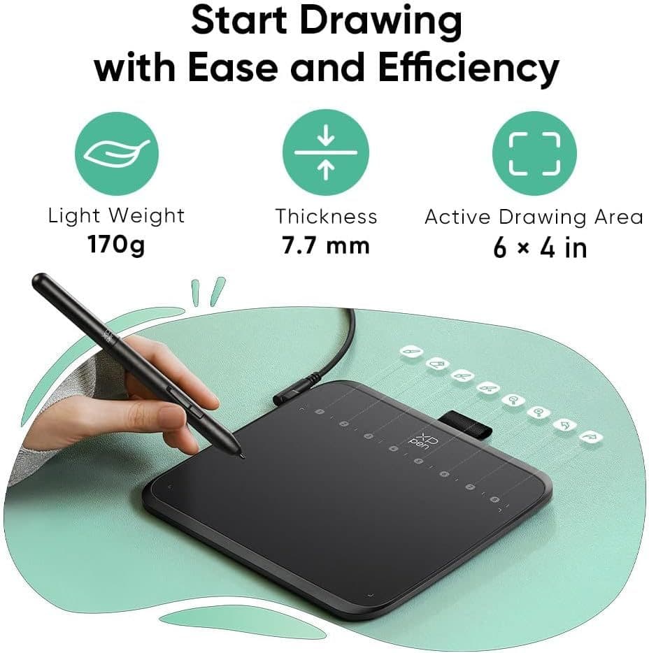 XPPen 6 * 4 inch Drawing Tablet with 16384 Pressure Levels — view 4