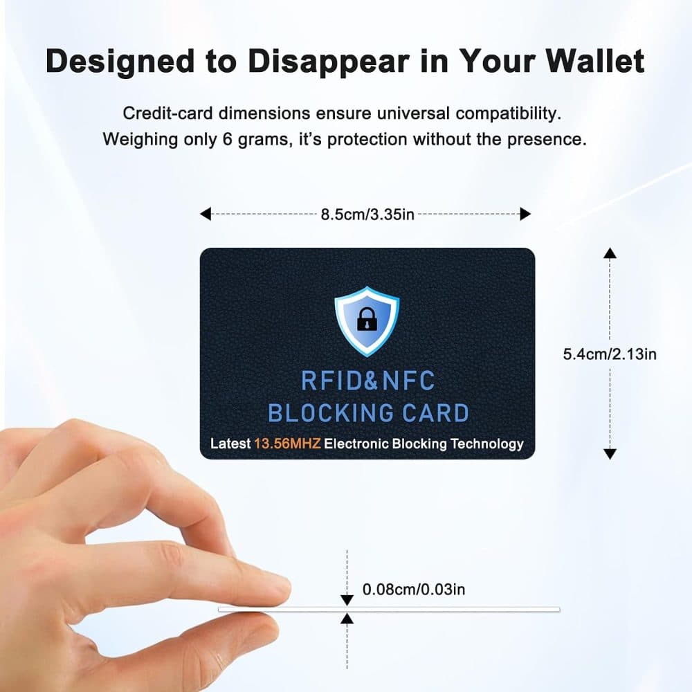 RFID Blocking Card, Debit Credit Card Protector — view 5