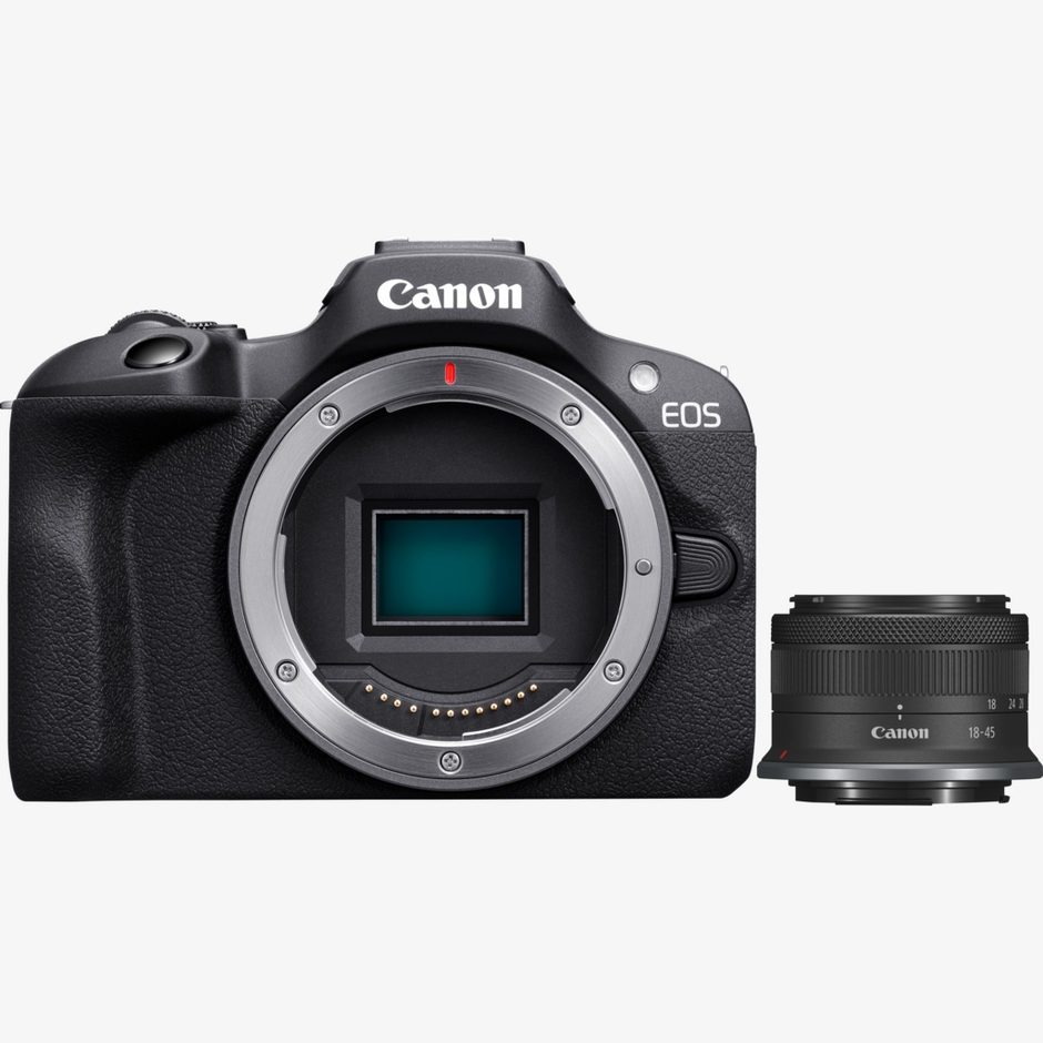 Canon EOS R100 Mirrorless Camera + RF-S 18-45mm F4.5-6.3 IS STM Lens