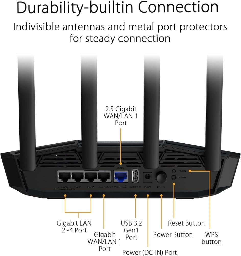 ASUS TUF Gaming BE3600 Dual-band Wireless Router 7 — view 2