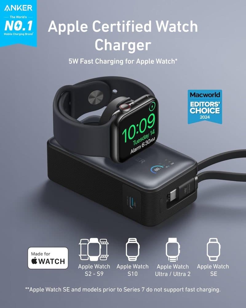 2 Anker MagGo Power Bank (10K, 35W, For Apple Watch) — view 2