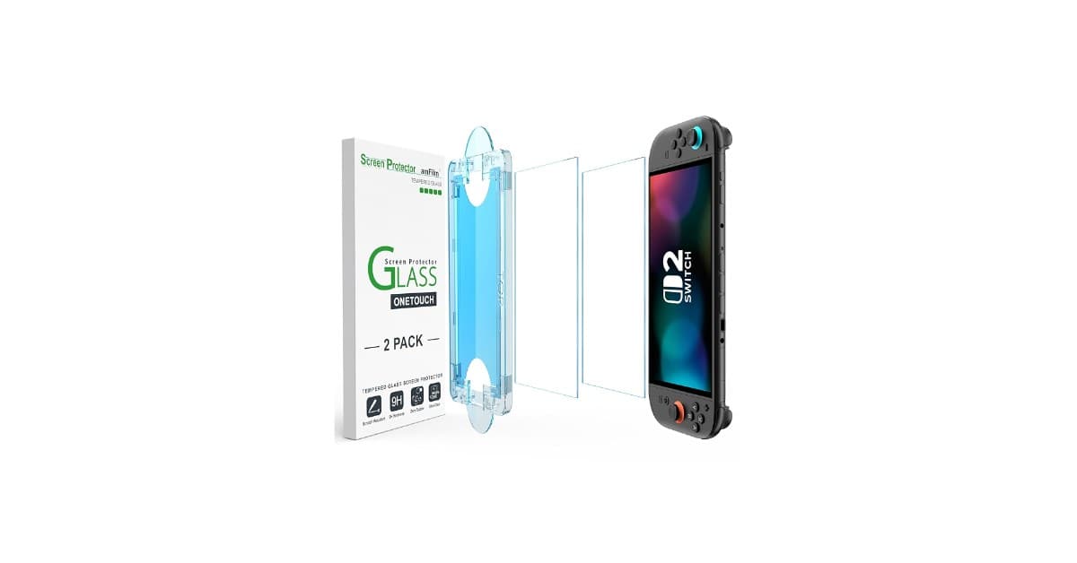 amFilm Auto-Alignment OneTouch for Nintendo Switch OLED Screen Protector — view 1