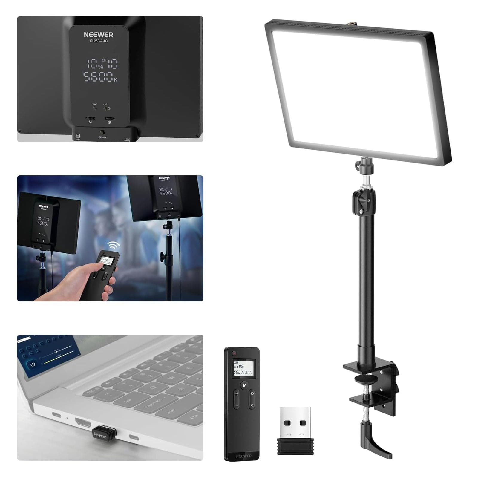 NEEWER GL25B 12.9" Streaming Key Light — view 1