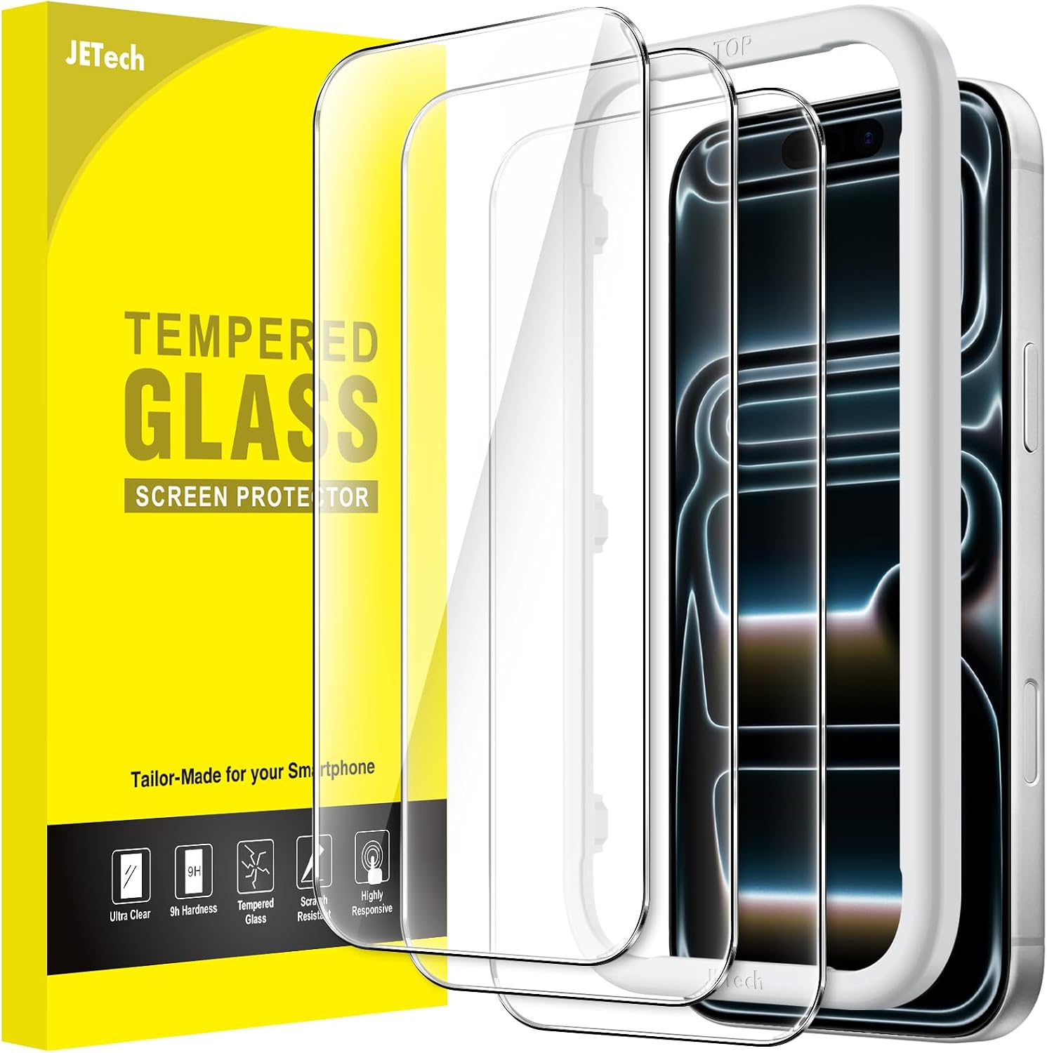 JETech Screen Protector for iPhone 18 Pro Max/17 Pro Max (3-Pack)