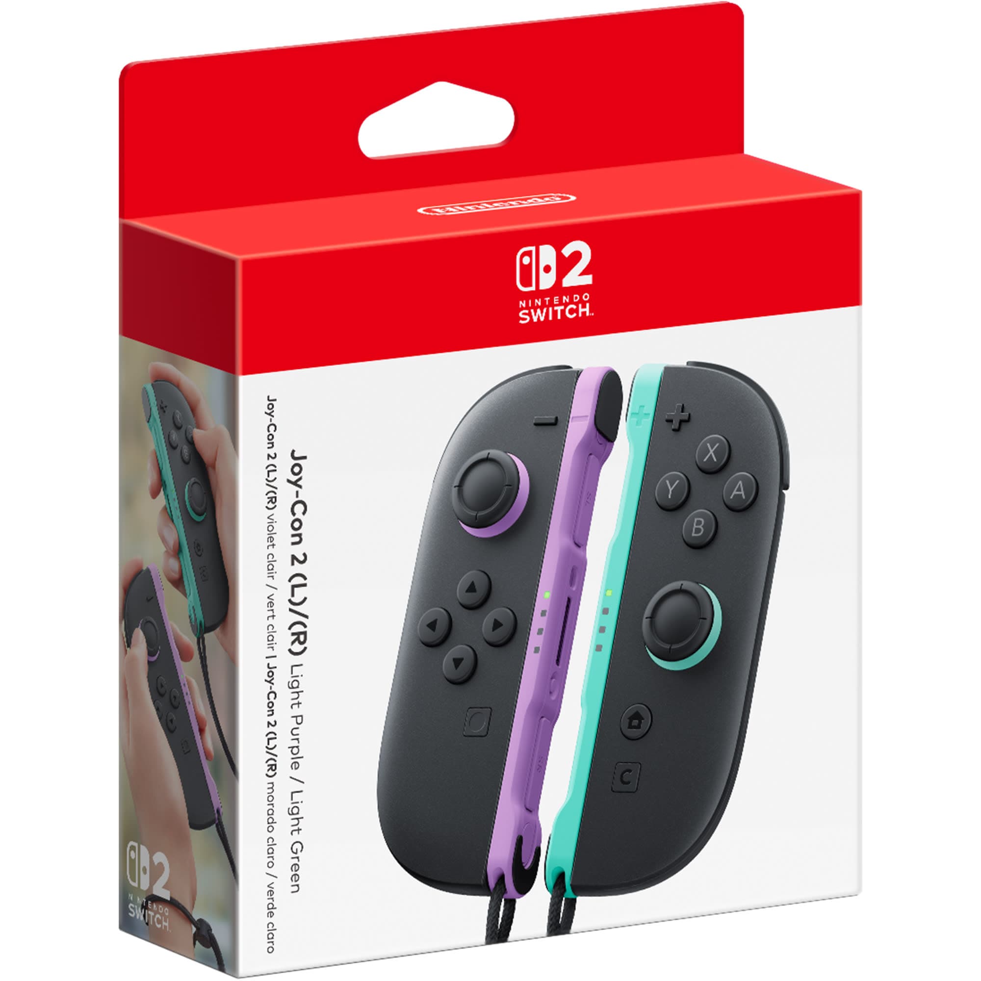 Joy-Con 2 (L)/(R) — Light Purple/Light Green (Nintendo Switch 2) — view 1