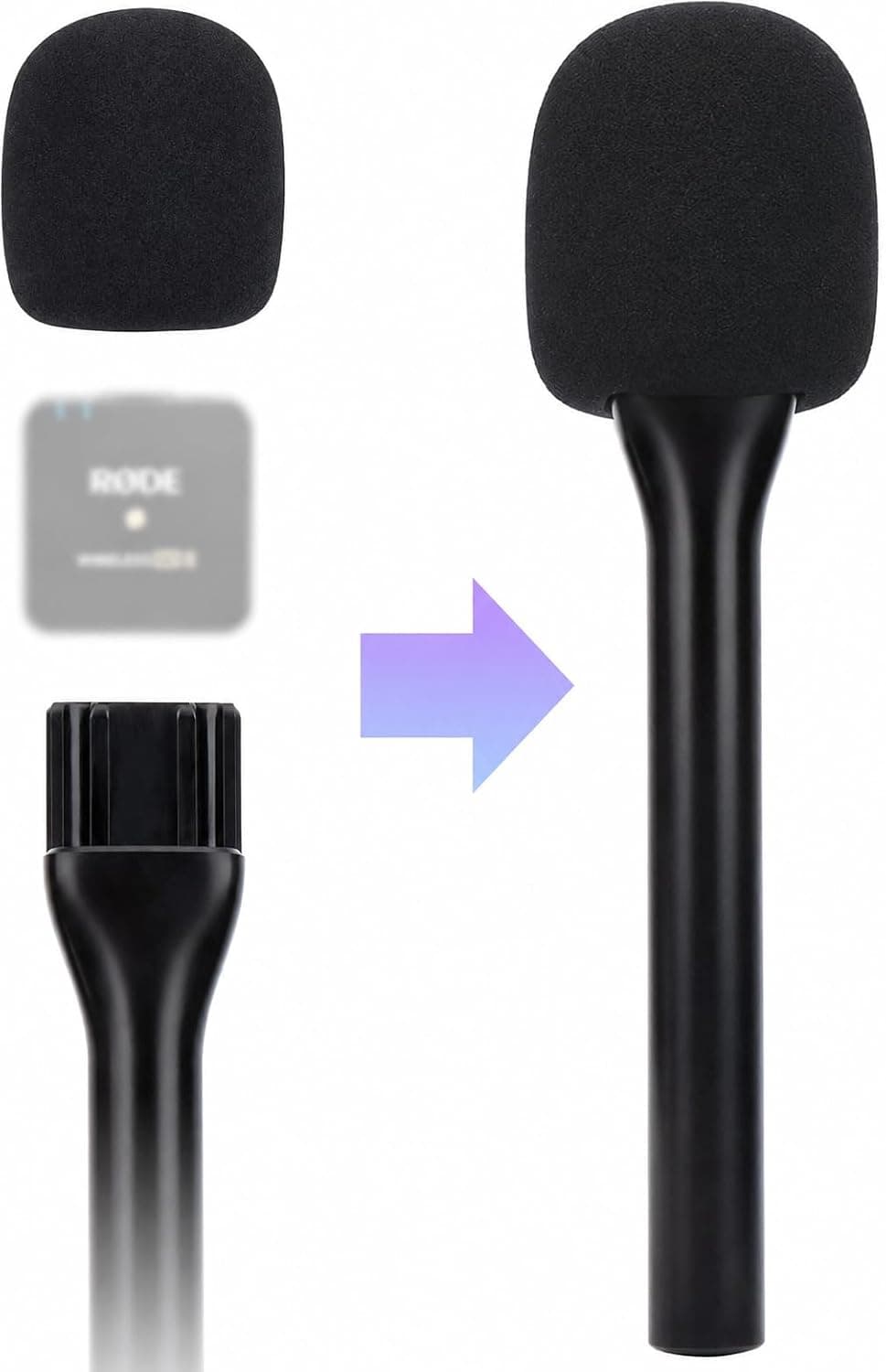 Wireless Microphone Handheld Grip Stick — view 1