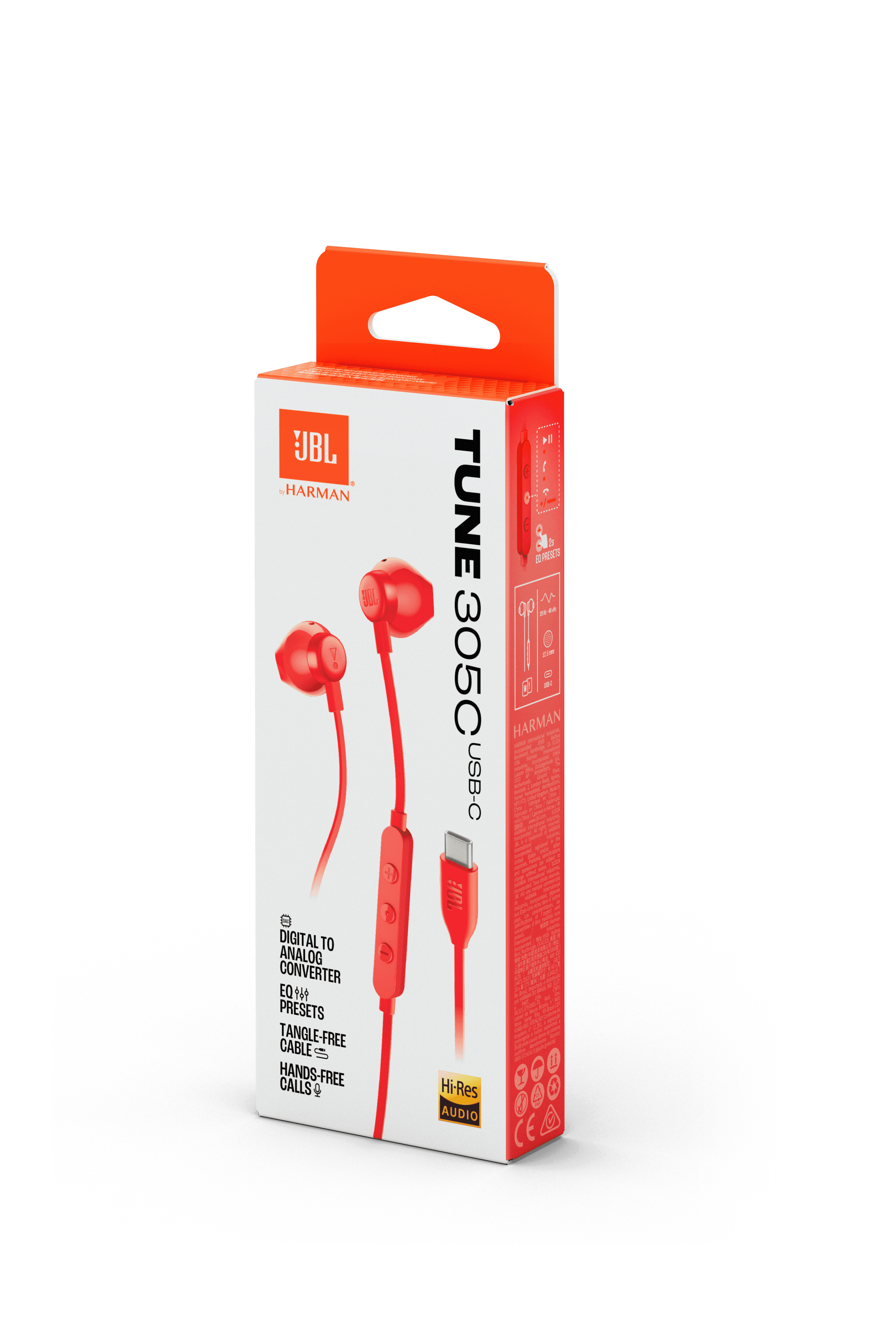 JBL Tune 305C USB-C Wired Earphones — view 3